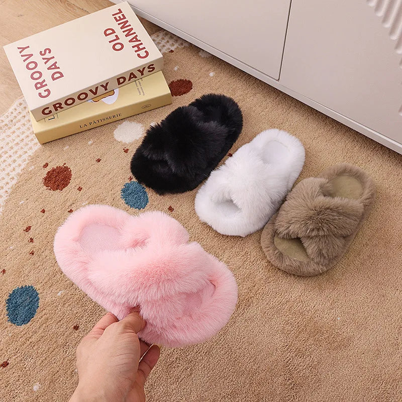 Children'S Woolen Slipper New Autumn And Winter Home Warm Fleece Thickened Non-Slip Boys And Girls Baby Cotton Slippers
